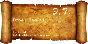 Dobay Teofil névjegykártya